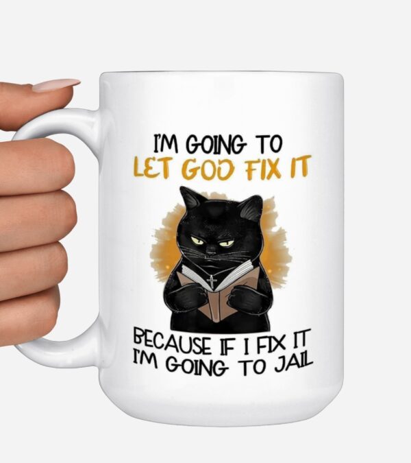 black cat mug