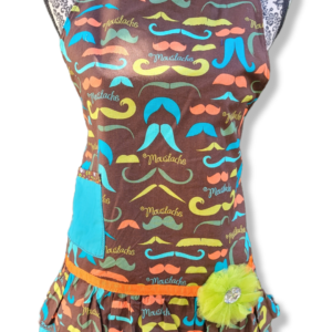 Brown mustache apron